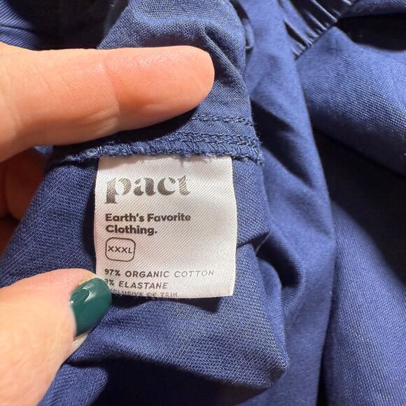 Pact Women's Plus Size Daily Twill Crop Pant Organic Cotton Stretch Navy - XXXL - Picture 8 of 10